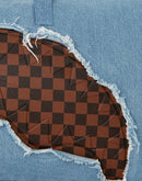 Sprayground Denim Shark Duffle Bag