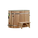 Golden Designs - DCT Oval Barrel Tub Cold Plunge (50-P) Pacific Cedar - 3/4 IN-OUT without Motor