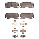 Dynamic Friction 2013-2023 Porsche 911 Front 5000 Advanced Low Metallic Brake Pads and Hardware Kit