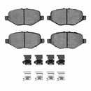 Dynamic Friction 2013-2019 Ford Police Interceptor Sedan Rear 5000 Advanced Semi Metallic Brake Pads and Hardware Kit