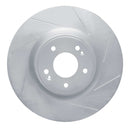 Dynamic Friction 2010-2016 Hyundai Genesis Coupe Front Right Slotted Silver Brake Rotor