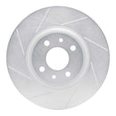 Dynamic Friction 2012-2019 Fiat 500 Front Left Slotted Silver Brake Rotor