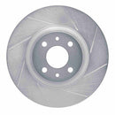 Dynamic Friction 2012-2019 Fiat 500 Front Right Slotted Silver Brake Rotor