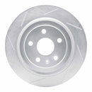 Dynamic Friction 2008-2014 Cadillac CTS Rear Left Slotted Silver Brake Rotor