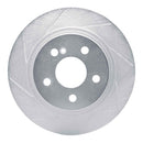 Dynamic Friction 2008-2015 Mercedes-Benz C200 (Mexico) Rear Left Slotted Silver Brake Rotor