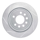 Dynamic Friction 2008-2011 Saab 9-3 Rear Left Slotted Silver Brake Rotor