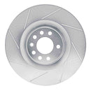 Dynamic Friction 2008-2011 Saab 9-3 Front Left Slotted Silver Brake Rotor