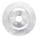 Dynamic Friction 2008-2021 Nissan 350Z Front Left Slotted Silver Brake Rotor