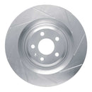 Dynamic Friction 2011-2018 Audi A6 FWD Rear Right Slotted Silver Brake Rotor