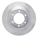 Dynamic Friction 2010-2022 Toyota 4Runner Front Left Slotted Silver Brake Rotor