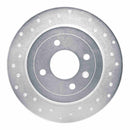 Dynamic Friction 2012-2021 Hyundai Accent Rear Left Drilled Silver Brake Rotor