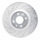 Dynamic Friction 2012-2019 Fiat 500 Front Left Drilled Silver Brake Rotor