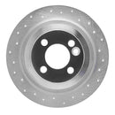 Dynamic Friction 2009-2014 MINI Cooper (Excl Clubman) Rear Left Drilled Silver Brake Rotor