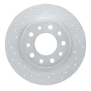 Dynamic Friction 2013-2016 Dodge Dart Rear Left Drilled Silver Brake Rotor
