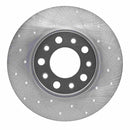 Dynamic Friction 2014-2021 Chrysler 200 Rear Left Drilled Silver Brake Rotor
