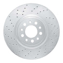 Dynamic Friction 2014-2021 Chrysler 200 Front Left Drilled Silver Brake Rotor