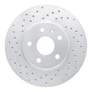 Dynamic Friction 2008-2014 Cadillac CTS Front Left Drilled Silver Brake Rotor