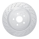 Dynamic Friction 2009-2022 Chevrolet Camaro Rear Left Drilled Silver Brake Rotor