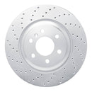 Dynamic Friction 2011-2015 VPG MV-1 Front Left Drilled Silver Brake Rotor