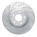 Dynamic Friction 2011-2019 Ford Explorer (Excl Sport) Front Left Drilled Silver Brake Rotor