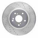 Dynamic Friction 2013-2021 Honda Accord Sedan Front Right Drilled Silver Brake Rotor