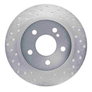 Dynamic Friction 2008-2015 Mercedes-Benz C200 (Mexico) Rear Left Drilled Silver Brake Rotor