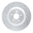 Dynamic Friction 2008-2021 Nissan 350Z Front Left Drilled Silver Brake Rotor