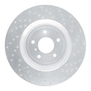 Dynamic Friction 2008-2021 Nissan 350Z Front Right Drilled Silver Brake Rotor