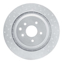Dynamic Friction 2008-2020 Nissan 350Z Rear Left Drilled Silver Brake Rotor
