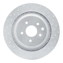 Dynamic Friction 2008-2020 Nissan 350Z Rear Right Drilled Silver Brake Rotor