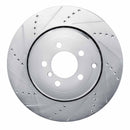 R1 Concepts 2010-2012 Land Rover Range Rover Rear Left Drilled & Slotted Silver Brake Rotor