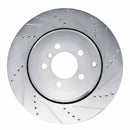 R1 Concepts 2010-2012 Land Rover Range Rover Rear Right Drilled & Slotted Silver Brake Rotor