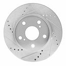 R1 Concepts 2013-2019 Toyota Hilux (Mexico) Front Left Drilled & Slotted Silver Brake Rotor