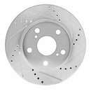 R1 Concepts 2013-2019 Toyota Hilux (Mexico) Front Right Drilled & Slotted Silver Brake Rotor