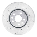 R1 Concepts 2010-2017 Renault Clio (Mexico) Front Left Drilled & Slotted Silver Brake Rotor