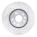 R1 Concepts 2010-2017 Renault Safrane (Mexico) Front Right Drilled & Slotted Silver Brake Rotor