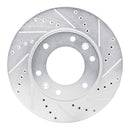 R1 Concepts 2009-2019 Hyundai H100 (Mexico) Front Right Drilled & Slotted Silver Brake Rotor