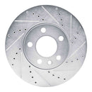 R1 Concepts 2010-2024 Volkswagen Transporter (Mexico) Front Right Drilled & Slotted Silver Brake Rotor