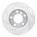 R1 Concepts 2012-2020 BMW 118i (Mexico) Front Left Drilled & Slotted Silver Brake Rotor
