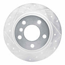 R1 Concepts 2012-2018 BMW 120i (Mexico) Rear Left Drilled & Slotted Silver Brake Rotor