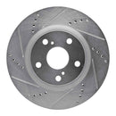R1 Concepts 2013-2018 Audi A3 (Mexico) Front Left Drilled & Slotted Silver Brake Rotor