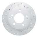 Dynamic Friction 2011-2025 Hyundai Kona Rear Left Drilled Geoperformance Rotor