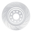 R1 Concepts 2012-2021 Tesla Model S Rear Right Drilled & Slotted Geoperformance Rotor