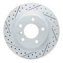 R1 Concepts 2008-2013 BMW 128i Rear Left Drilled & Slotted Geoperformance Rotor