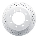 R1 Concepts 2008-2025 Ford E-350 Super Duty Rear Left Drilled & Slotted Geoperformance Rotor