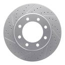 R1 Concepts 2011-2025 Ford F-350 Super Duty 2WD Front Left Drilled & Slotted Geoperformance Rotor