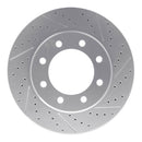 R1 Concepts 2011-2025 Ford F-350 Super Duty 2WD Front Right Drilled & Slotted Geoperformance Rotor