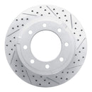 R1 Concepts 2011-2022 Ford F-250 4WD (Super Duty) Rear Right Drilled & Slotted Geoperformance Rotor