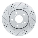 R1 Concepts 2014-2020 Acura RLX Front Left Drilled & Slotted Geoperformance Rotor