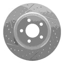 R1 Concepts 2010-2015 Honda Crosstour Rear Left Drilled & Slotted Geoperformance Rotor